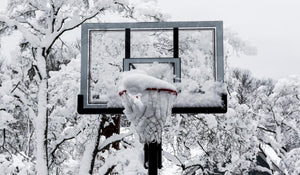 Basketball Hoop Uncovered In Winter Snow
